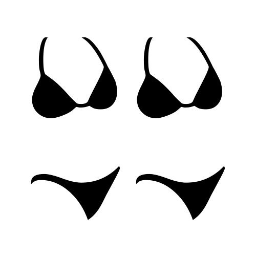 👙👙 Emoji Domain black and white Symbola rendering